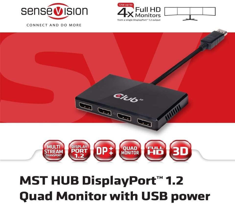 CLUB 3D CSV-6400 kaina ir informacija | Adapteriai, USB šakotuvai | pigu.lt