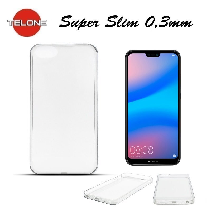 Telone Ultra Slim 0.3mm Back Case Huawei P20 Transparent цена и информация | Telefono dėklai | pigu.lt