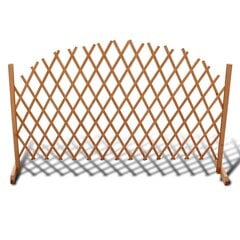 Расширяемый деревянный плетеный забор 180 х 100 см цена и информация | Заборы и принадлежности к ним | pigu.lt