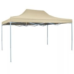 Складная палатка, 3x4,5м, кремово-белая цена и информация | Беседки, навесы, тенты | pigu.lt