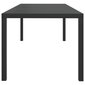 Sodo valgomojo stalas, WPC, aliuminis, 185x90x74cm, juodas цена и информация | Lauko stalai, staliukai | pigu.lt