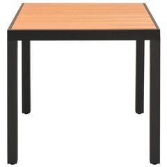 vidaXL Садовый стол, коричневый, 80x80x74см, алюминий и WPC цена и информация | Садовые столы, столики | pigu.lt