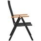 Sodo kėdės, 2 vnt., poliratanas, aliuminis, juodos kaina ir informacija | Lauko kėdės, foteliai, pufai | pigu.lt