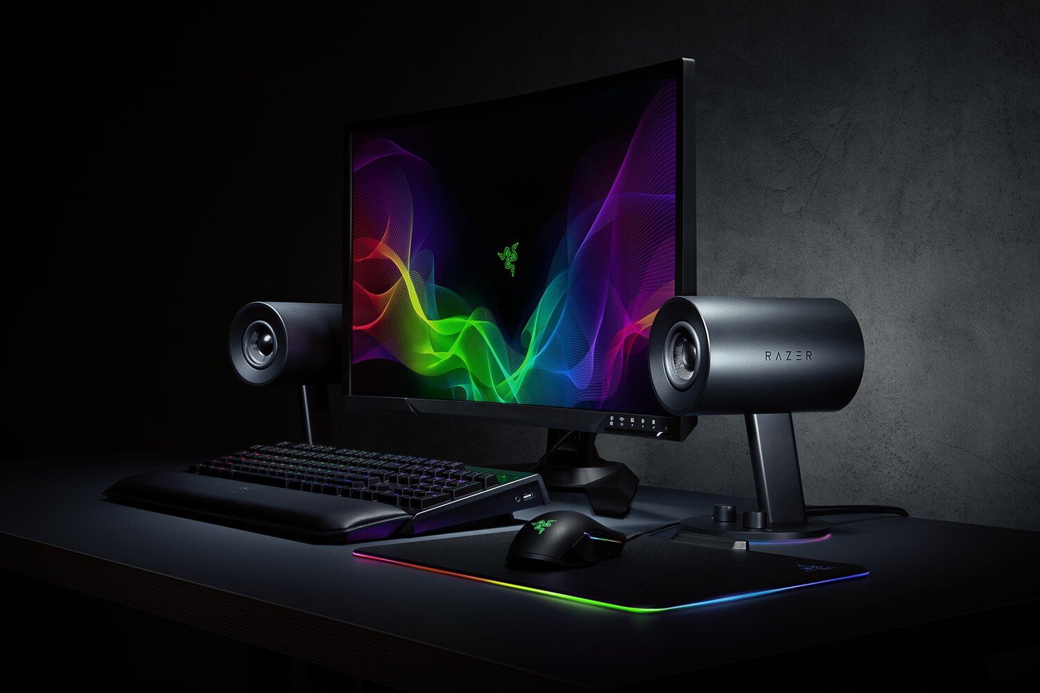 Razer Nommo 2.0 Chroma RGB, juoda kaina ir informacija | Garso kolonėlės | pigu.lt