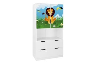 Полка Ami с дверями 58, 45x80x160 см цена и информация | Детские полки | pigu.lt