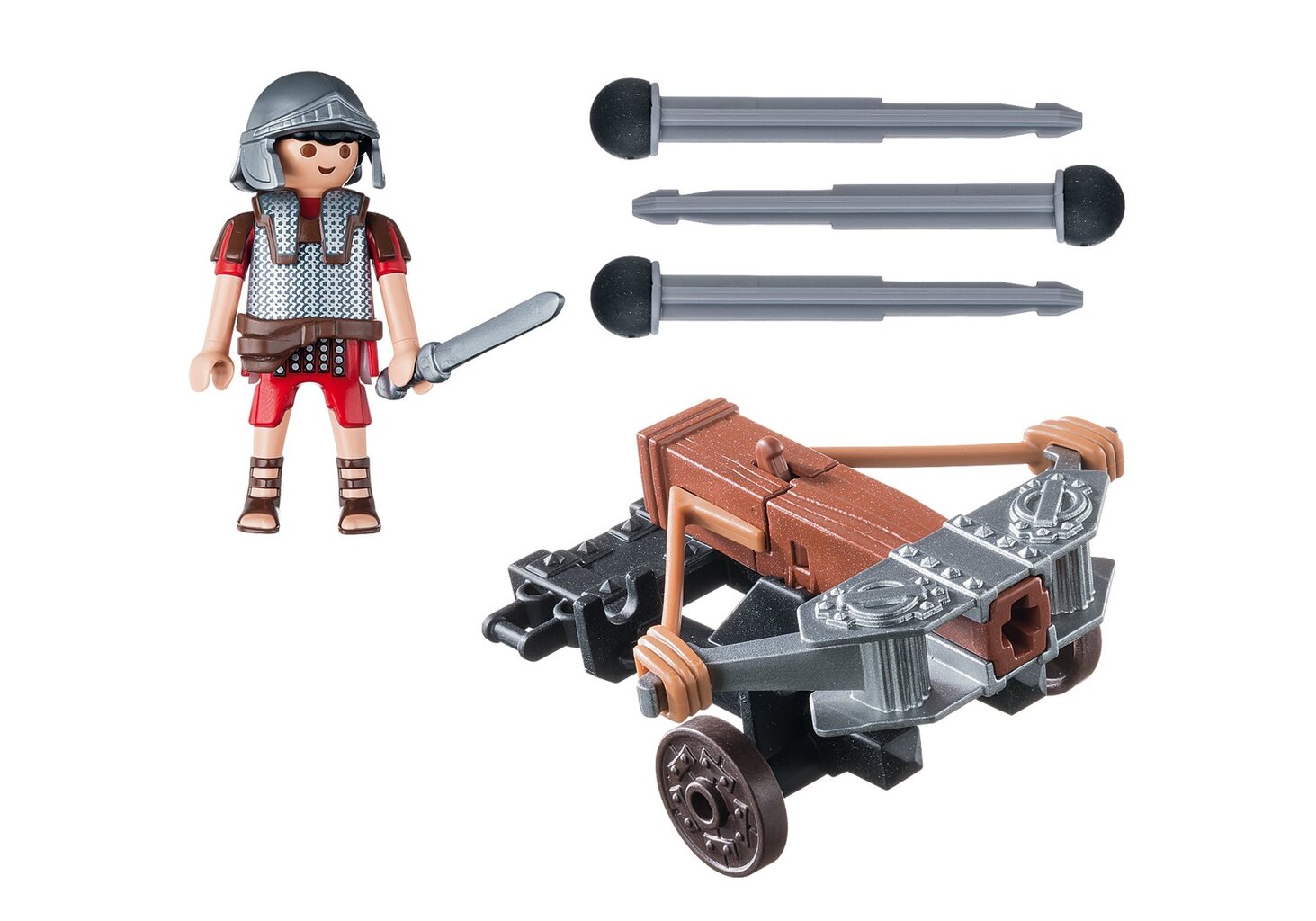 5392 PLAYMOBIL® History, Romėnų karys su katapulta цена и информация | Konstruktoriai ir kaladėlės | pigu.lt