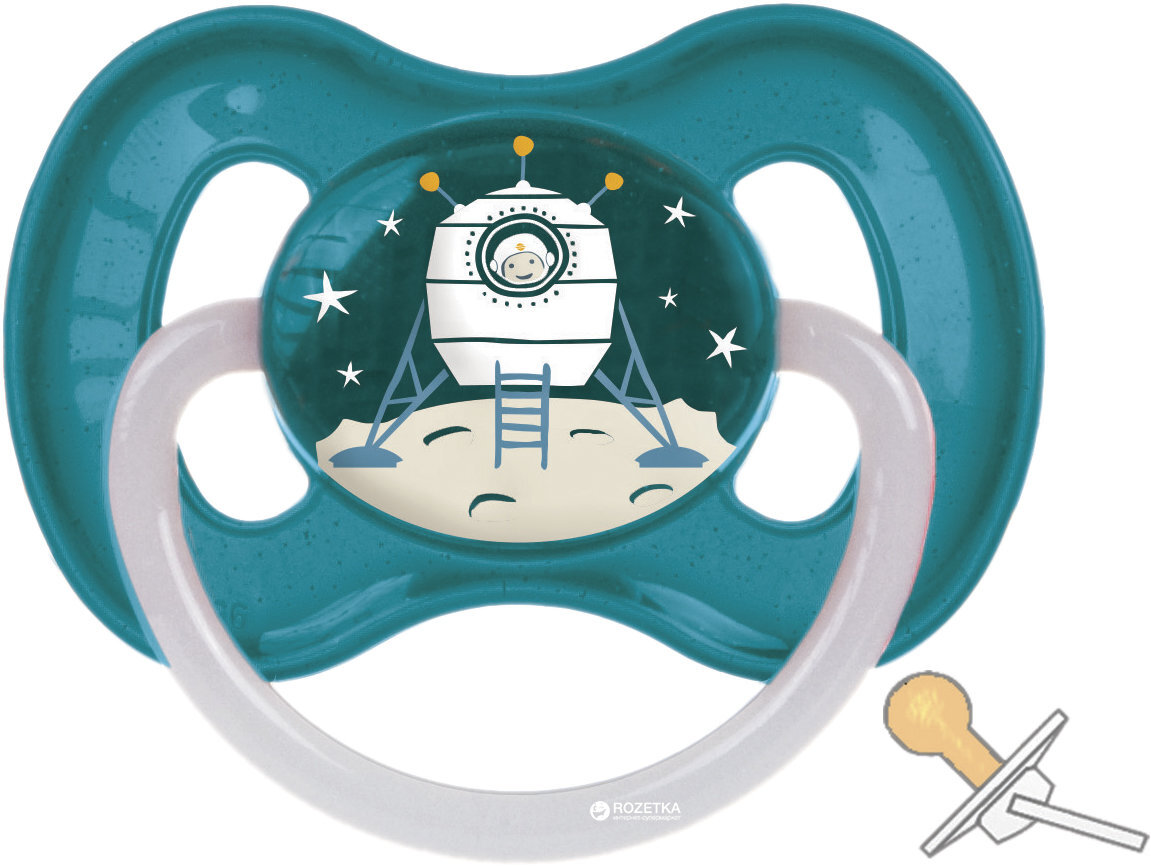 Canpol Babies čiulptukas lateksinis apvalus Kosmo 0-6 mėn. 23/221_blu kaina ir informacija | Čiulptukai | pigu.lt