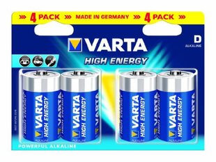 Varta High Energy D Alkaline LR20/1.5V (4 шт.) цена и информация | Батарейки | pigu.lt