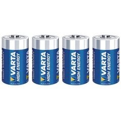 Varta High Energy D Alkaline LR20/1.5V (4 vnt.) kaina ir informacija | Elementai | pigu.lt