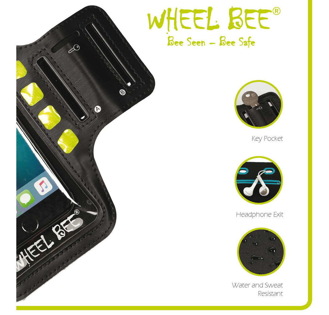 Dėklas ant rankos Wheel Bee® Night Hawk, LED kaina ir informacija | Kuprinės ir krepšiai | pigu.lt