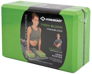Jogos blokas Schildkrot Fitness Yoga Block, žalias kaina ir informacija | Jogos prekės | pigu.lt