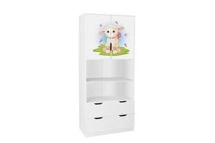 Шкаф Ami с дверцами 31A, 45x80x195 см цена и информация | Полки для книг и игрушек | pigu.lt