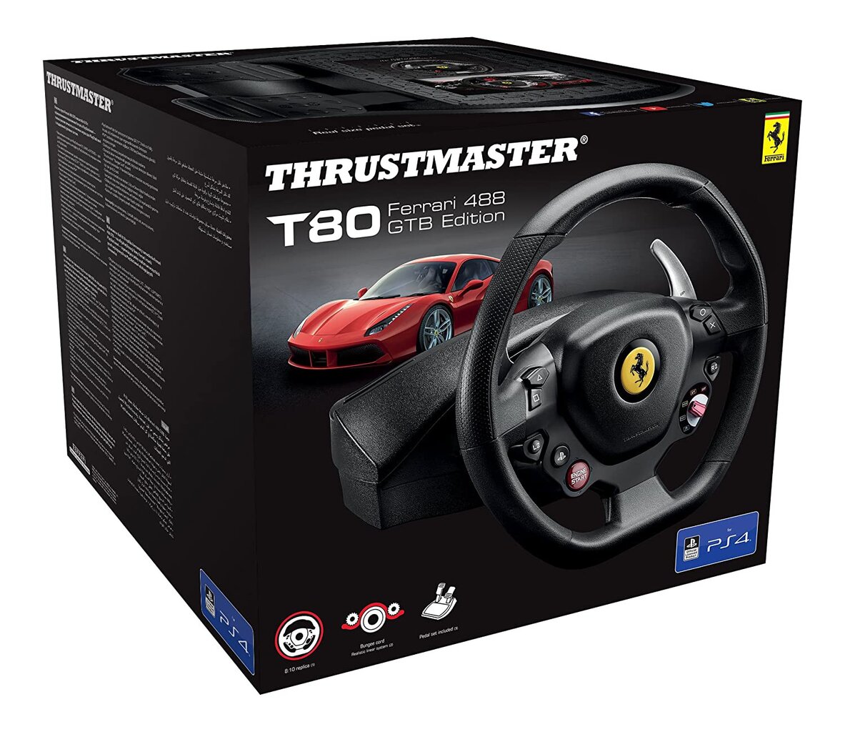 Thrustmaster T80 Ferrari 488 GTB kaina ir informacija | Žaidimų vairai  | pigu.lt