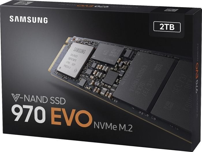 Samsung 970 EVO 2TB PCIe x4 NVMe (MZ-V7E2T0BW) kaina ir informacija | Vidiniai kietieji diskai (HDD, SSD, Hybrid) | pigu.lt