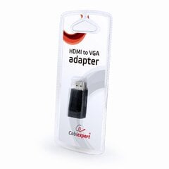 Adapteris Gembird AB-HDMI-VGA-001, HDMI (M) - VGA DB15(F) kaina ir informacija | Adapteriai, USB šakotuvai | pigu.lt