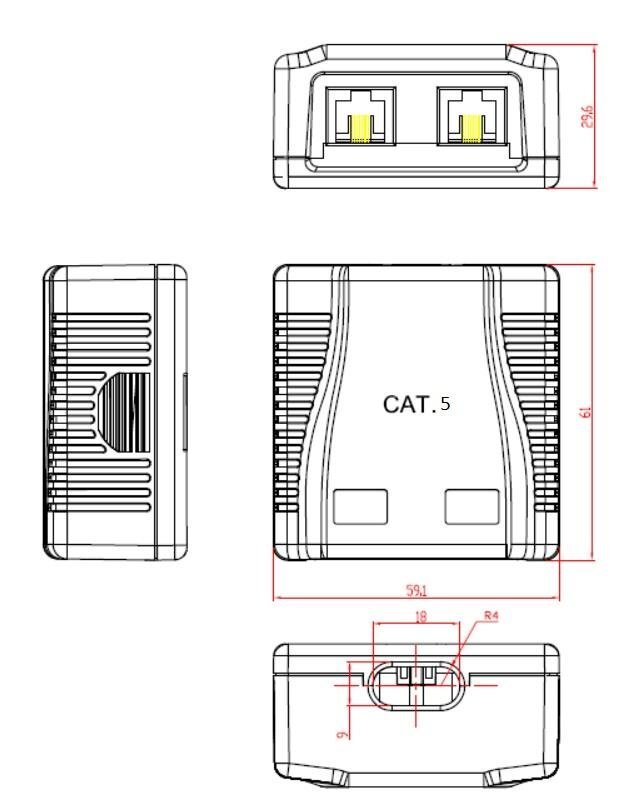 Gembird NCAC-2U5E-01 цена и информация | Adapteriai, USB šakotuvai | pigu.lt