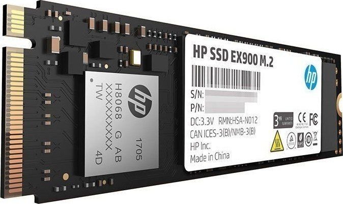 HP EX900 500GB PCIe x4 NVMe (2YY44AA#ABB) цена и информация | Vidiniai kietieji diskai (HDD, SSD, Hybrid) | pigu.lt