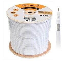 Libox Kabel SAT Trishield HD/200m PCC102 Профессиональный коаксиальный кабель RG-6/U Белый цена и информация | Кабели и провода | pigu.lt