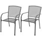 Bistro baldų komplektas, 3 dalių, pilkas kaina ir informacija | Lauko baldų komplektai | pigu.lt