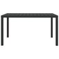 Sodo valgomojo stalas, WPC, aliuminis, 150x90x74cm, juodas kaina ir informacija | Lauko stalai, staliukai | pigu.lt