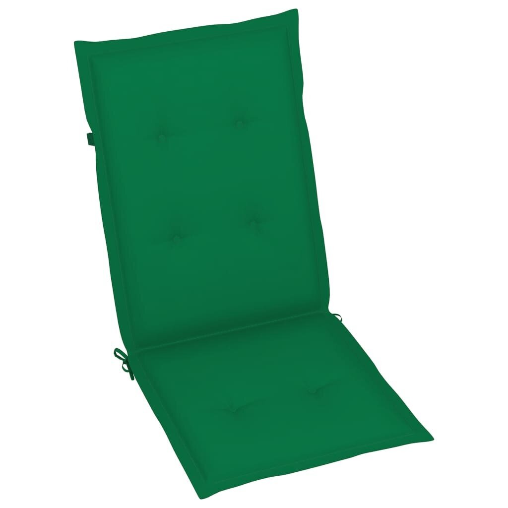 Sodo kėdės pagalvėlės, 2vnt., žalios, 120x50x4cm kaina ir informacija | Pagalvės, užvalkalai, apsaugos | pigu.lt