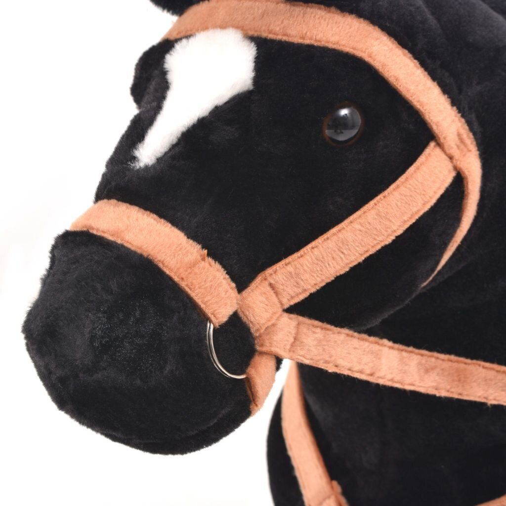 Stovintis pliušinis žaislas žirgas, juodas kaina ir informacija | Minkšti (pliušiniai) žaislai | pigu.lt