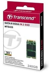 Transcend MTS420 240GB SATA3 (TS240GMTS420S) kaina ir informacija | Transcend Kompiuterinė technika | pigu.lt