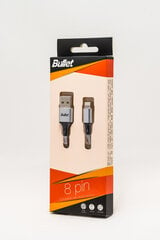 Bullet iPhone, USB 8PIN, 1 m kaina ir informacija | Laidai telefonams | pigu.lt