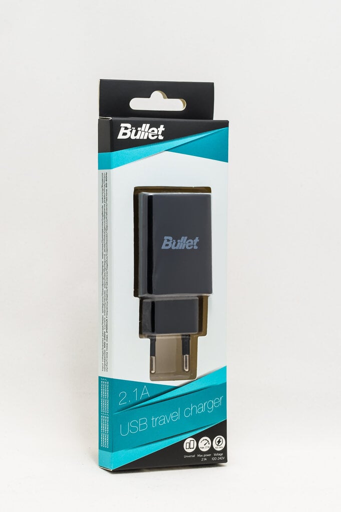 Bullet universalus buitinis įkroviklis USB 2,1A kaina ir informacija | Krovikliai telefonams | pigu.lt