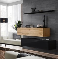 Комплект мебели для гостиной Switch SB 2, дуб/черный цена и информация | Секции | pigu.lt