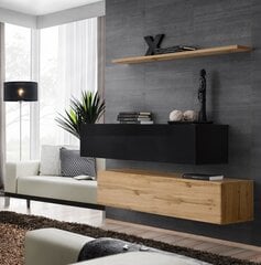 Комплект мебели для гостиной Switch SB 2, черный / дуб цена и информация | Секции | pigu.lt