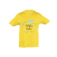 Детская футболка Nuotykiai laukia («Приключения ждут») цена и информация | Оригинальные футболки | pigu.lt