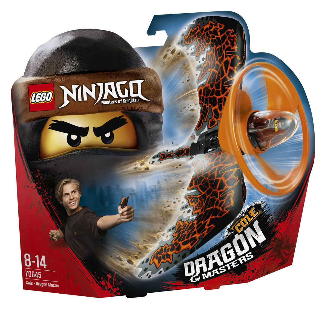 70645 LEGO® NINJAGO Drakonų Meistras Cole цена и информация | Konstruktoriai ir kaladėlės | pigu.lt