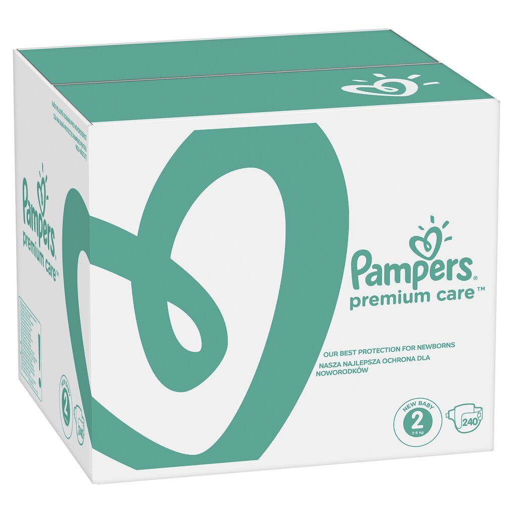 Sauskelnės PAMPERS Premium Monthly Pack 2 dydis 4-8 kg, 240 vnt. kaina ir informacija | Sauskelnės | pigu.lt