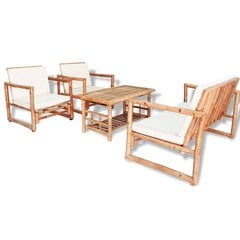 Sodo baldų komplektas, 12 dalių, bambukas kaina ir informacija | Lauko baldų komplektai | pigu.lt