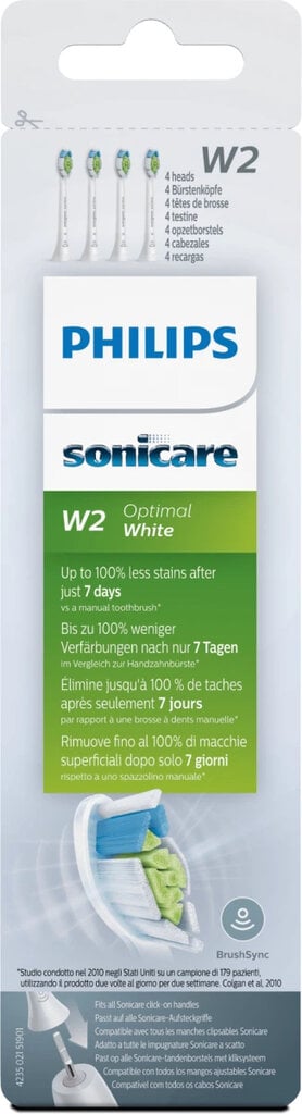 Philips Sonicare W2 Optimal White kaina ir informacija | Elektrinių dantų šepetėlių antgaliai | pigu.lt