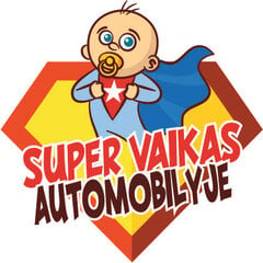 Наклейка «Super Vaikas automobilyje» цена и информация | Интерьерные наклейки | pigu.lt