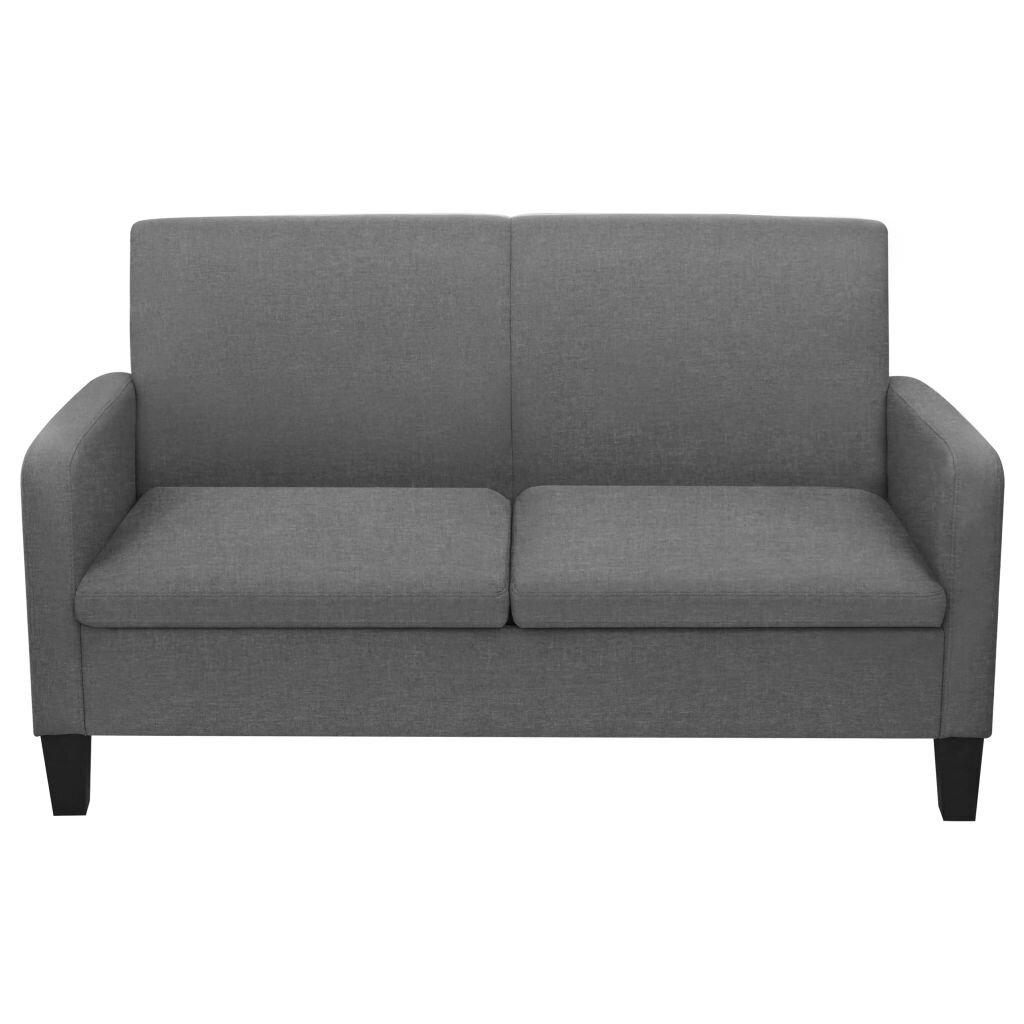Dvivietė sofa, 135x65x76, tamsiai pilka kaina ir informacija | Sofos | pigu.lt
