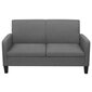 Dvivietė sofa, 135x65x76, tamsiai pilka kaina ir informacija | Sofos | pigu.lt
