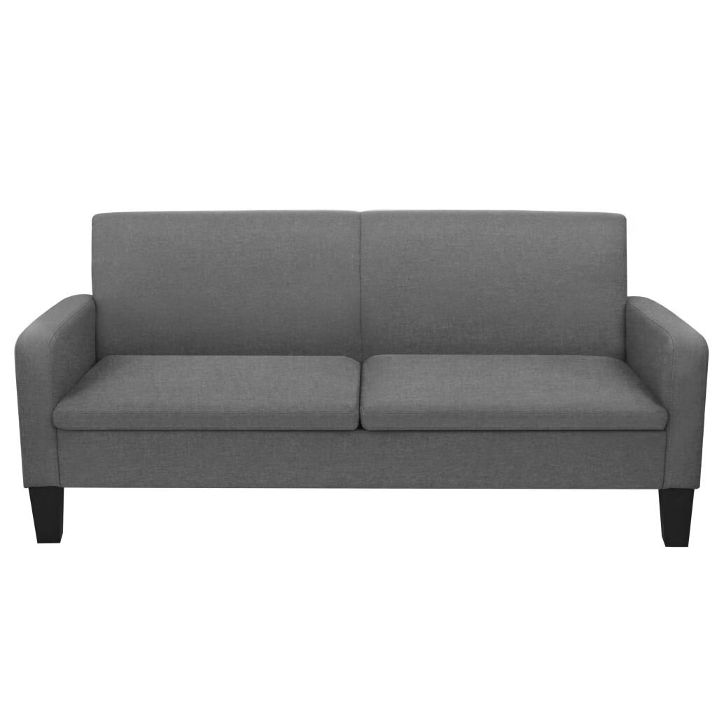 Dvivietė sofa, 180x65x76, tamsiai pilka kaina ir informacija | Sofos | pigu.lt