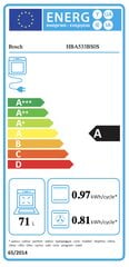 Интегрируемый духовой шкаф Bosch, HBA533BS0S цена и информация | Духовки | pigu.lt