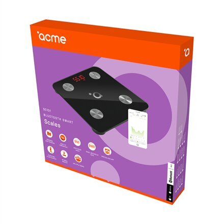 Acme SC101 Bluetooth kaina ir informacija | Svarstyklės (buitinės) | pigu.lt