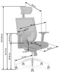 Офисный стул Halmar Admiral, серый/черный цена и информация | Офисные кресла | pigu.lt