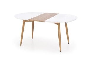 Раскладной обеденный стол Halmar Caliber, цвет - белого/дубового цвета цена и информация | Кухонные и обеденные столы | pigu.lt