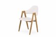 2-jų kėdžių komplektas Halmar K247, baltos/ąžuolo spalvos kaina ir informacija | Virtuvės ir valgomojo kėdės | pigu.lt