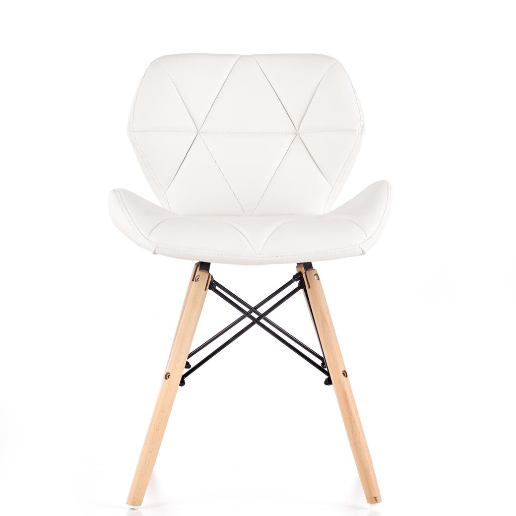 2-jų kėdžių komplektas Halmar K281, baltas/rudas kaina ir informacija | Virtuvės ir valgomojo kėdės | pigu.lt
