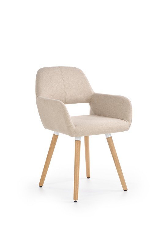 2-jų kėdžių komplektas Halmar K283, smėlio spalvos kaina ir informacija | Virtuvės ir valgomojo kėdės | pigu.lt