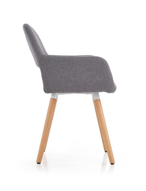 2-jų kėdžių komplektas Halmar K283, tamsiai pilkas kaina ir informacija | Virtuvės ir valgomojo kėdės | pigu.lt