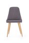 4-ių kėdžių komplektas Halmar K285, tamsiai pilkas kaina ir informacija | Virtuvės ir valgomojo kėdės | pigu.lt