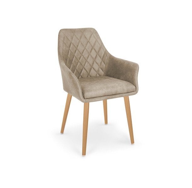 2-jų kėdžių komplektas Halmar K287, smėlio spalvos цена и информация | Virtuvės ir valgomojo kėdės | pigu.lt